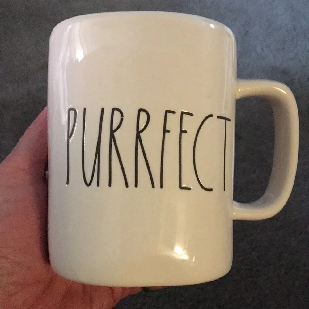 Rae Dunn by Magenta Purrfect Mug Ceramic Wh…